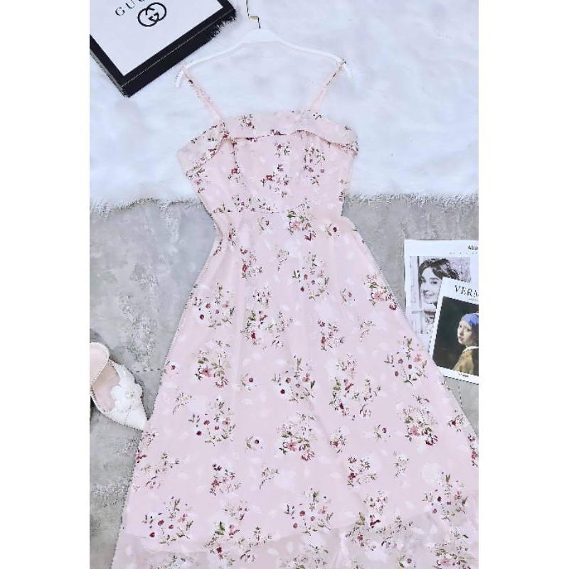 VÁY VOAN HAI LỚP HỒNG