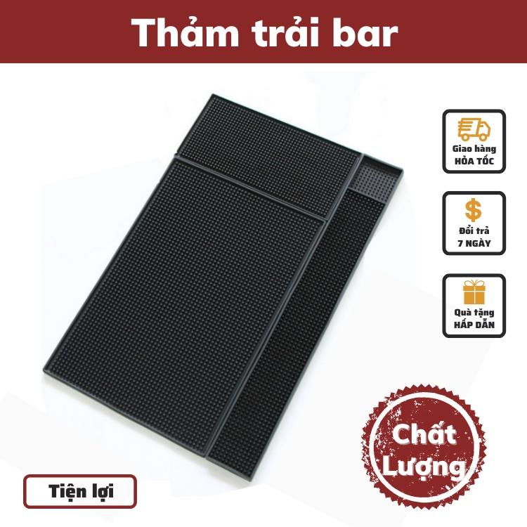 Thảm trải bar quầy pha chế cà phê nguyên chất cafe rang xay tấm lót cao su chống rỉ nước các size máy espresso