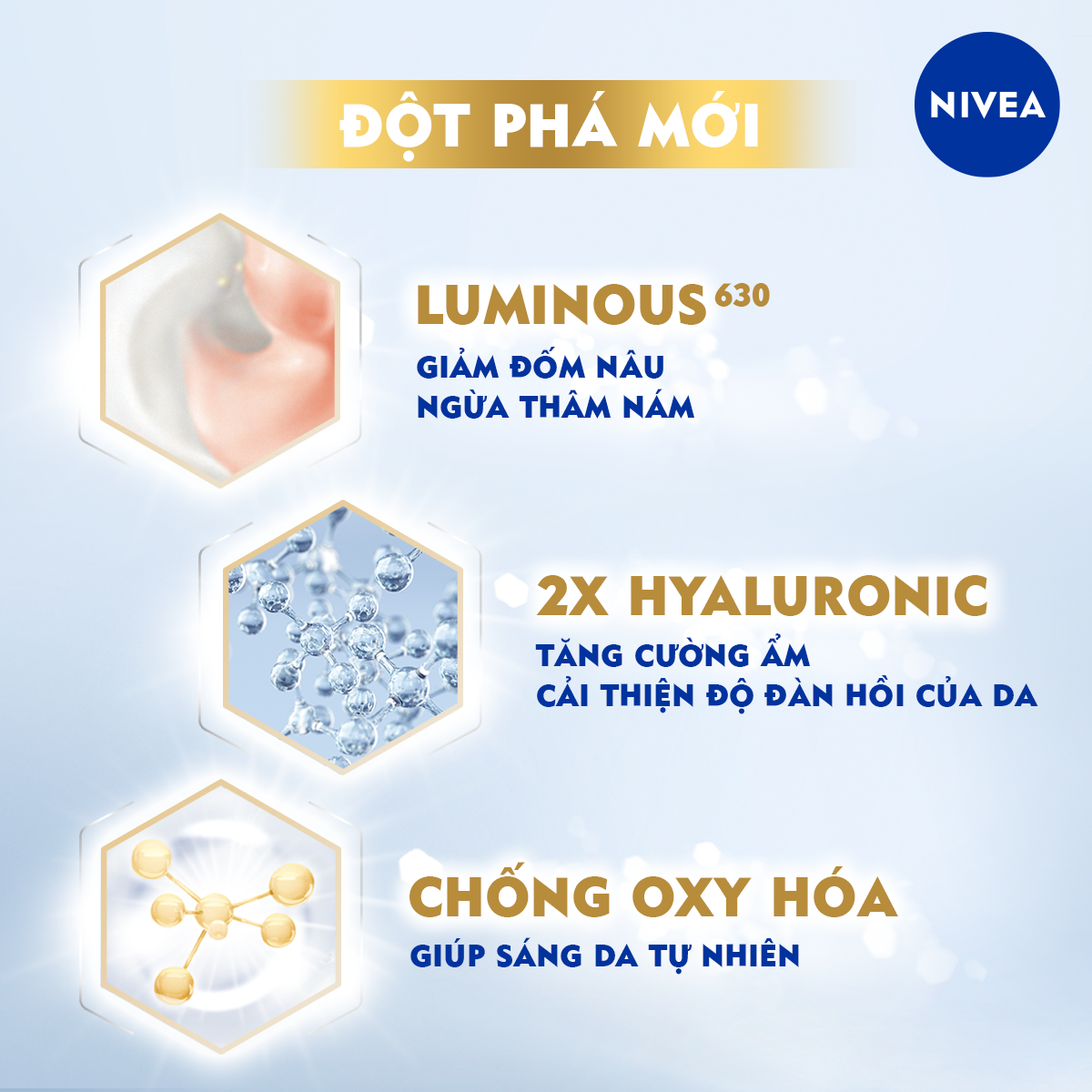 Bộ Sản Phẩm Dưỡng Da Chuyên Sâu NIVEA Luminous630 Làm Mờ Đốm Nâu| Ngừa Thâm Nám | Sáng Da | Chống Nắng (30 ml &amp; 40 ml)