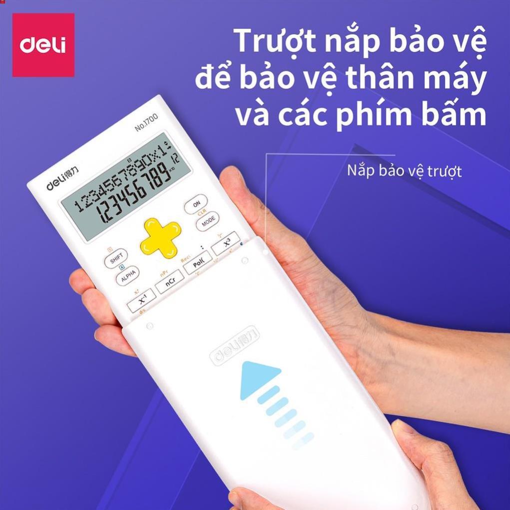 Máy tính kỹ thuật học sinh Deli -Xanh/ Hồng/ Trắng - 1700. Máy tính cho học sinh lớp 5, lớp 6