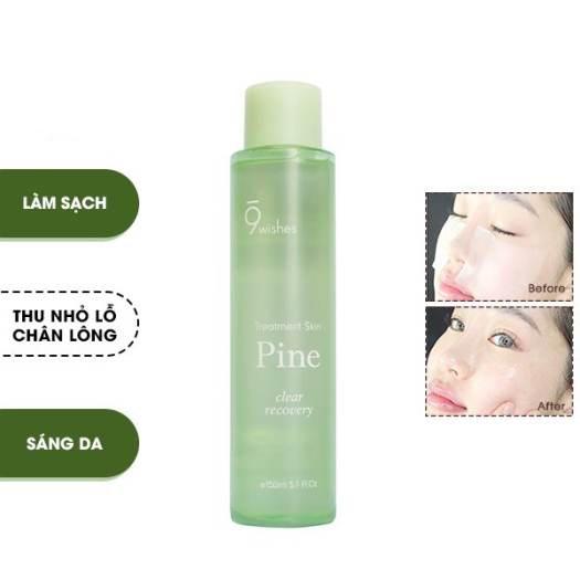 Nước hoa hồng cân bằng độ ẩm 9 Wishes Pine Treatment Skin Hàn Quốc 150ml