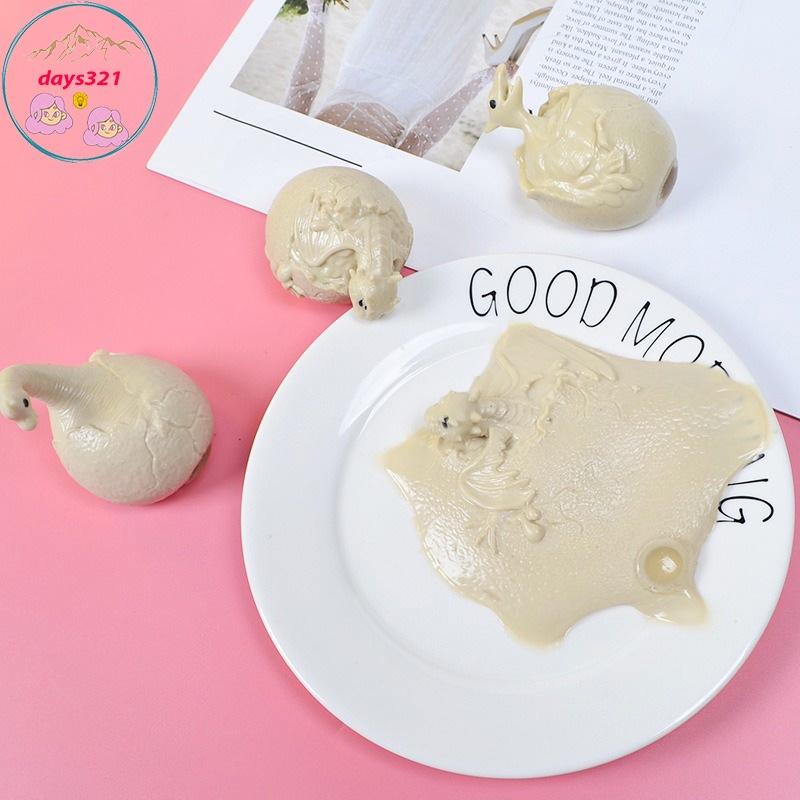 Squishy Khủng Long Trắng Mochi đồ chơi bóp tay mềm mịn dễ thương chân thực giảm stress co dãn đàn hồi ngộ nghĩnh