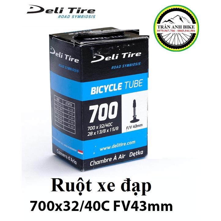 Ruột xe đạp Deli Tire 700x 32 40c 48mm Van pháp - van hạt gạo