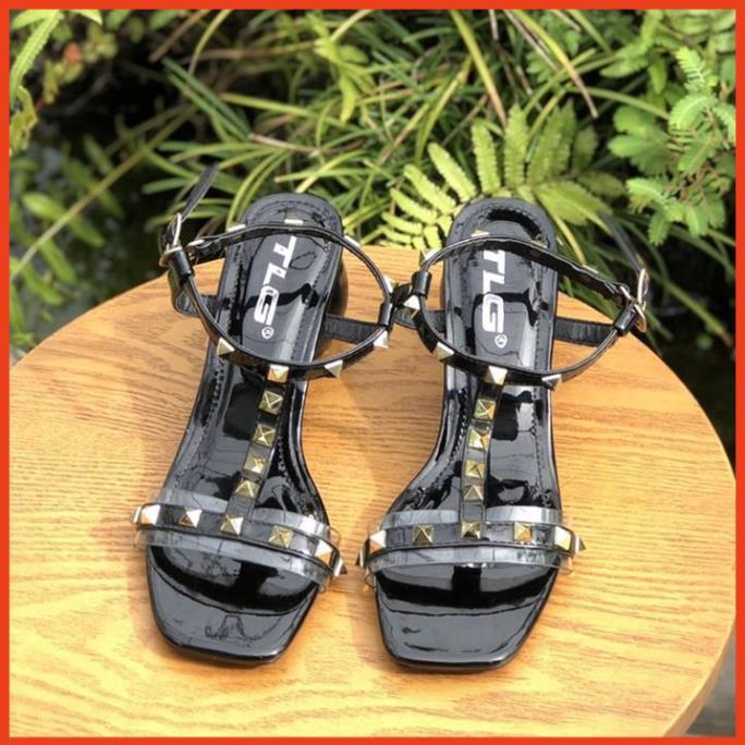 TLG Sandal cao gót nữ quai đính đá hot trend 2020 trẻ trung năng động 20742