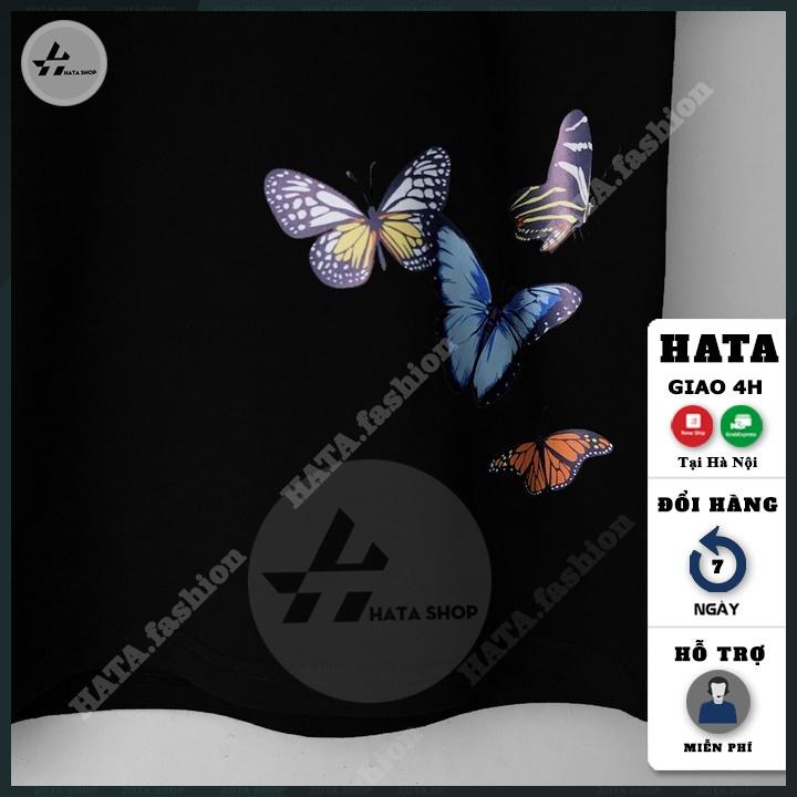 Áo thun unisex tay lỡ nam nữ , Áo thun form rộng tay lỡ HATA Fashion in hình siêu ngầu mã ZQ58