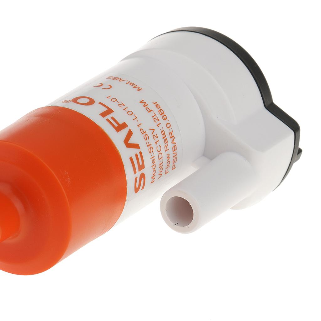 12V Submersible Water Pressure Sump Pump 3.2 GPM 12L Marine Boat