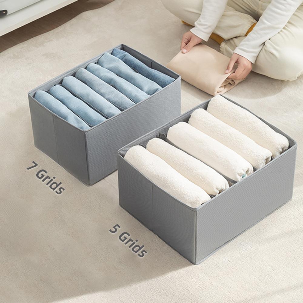 Hộp lưu trữ quần áo nhiều ngăn có thể gập và giặt lại tiện dụng