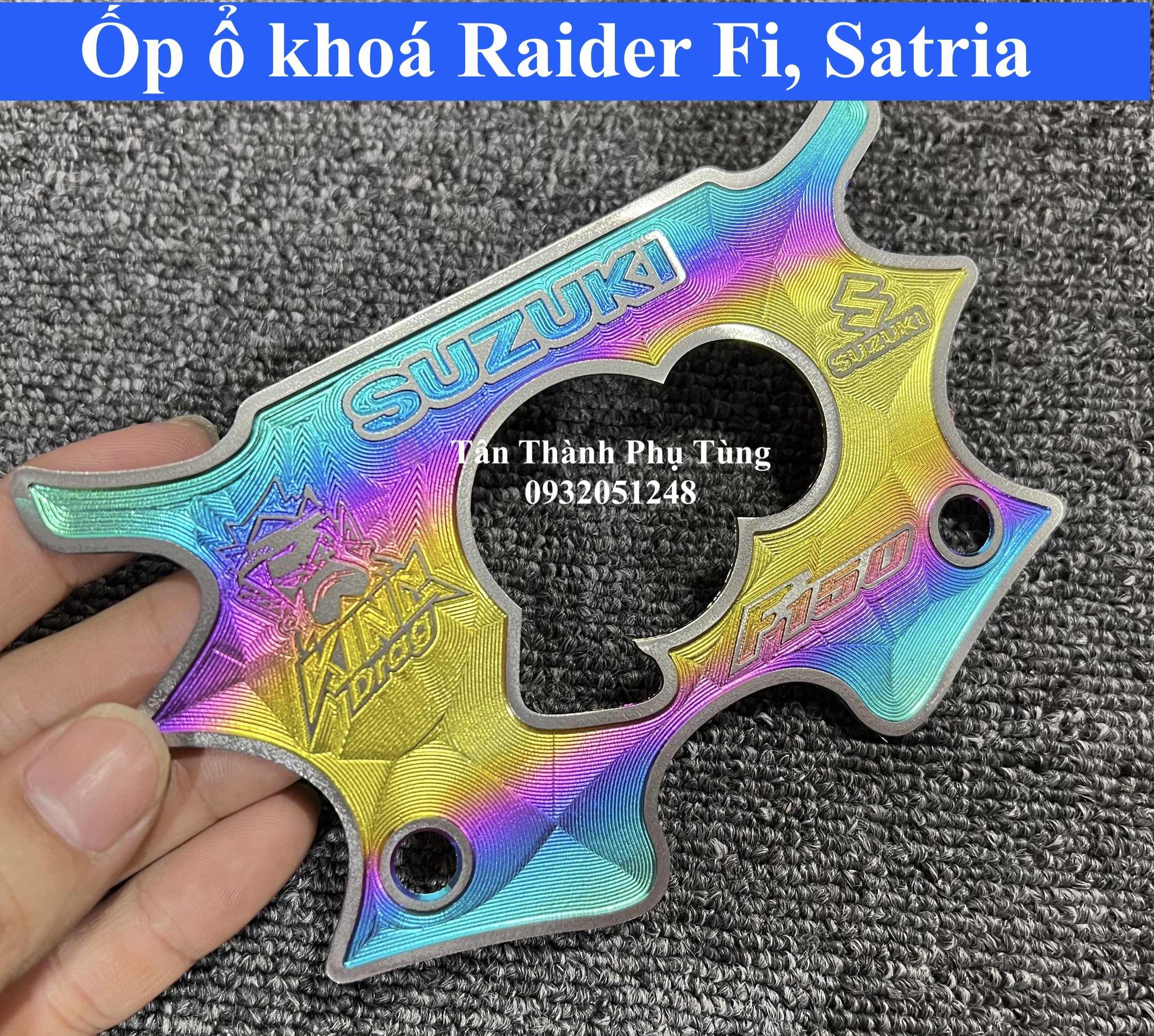 Ốp ổ khoá dành cho Raider FI, Satria - titan 7 màu full chảng ba