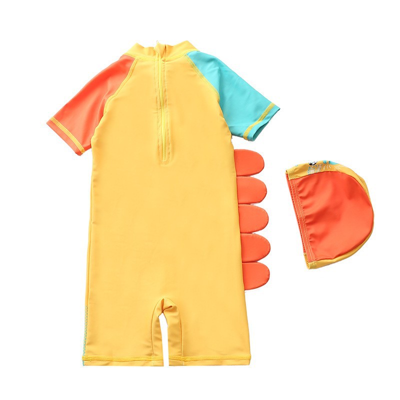 Set đồ bơi liền thân ngắn tay cho bé trai bé gái nhiều họa tiết nhiều màu cao cấp ( kèm nón bơi chống lạnh cho bé )