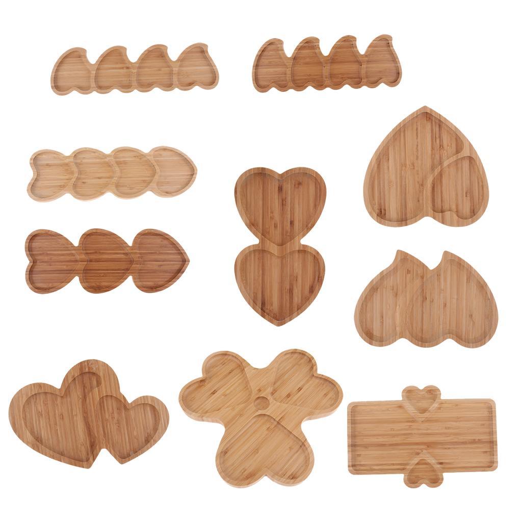 Wooden Serving Tray Plate Fruit Tea Coffee Breakfast Platter