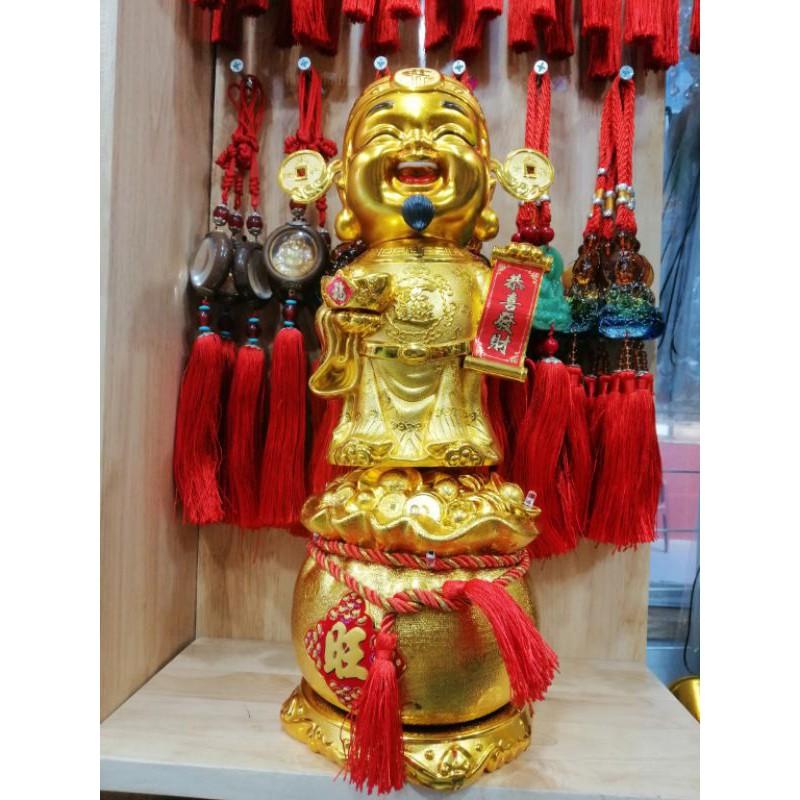 THẦN TÀI ĐỨNG HŨ VÀNG TRƯNG BÀY TRANG TRÍ