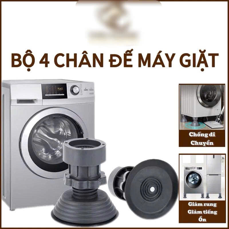 Bộ 4 Đế Nhựa Chống Rung Máy Giặt , Tủ Lạnh , Chống Ồn Phù Hợp Mọi Loại Máy