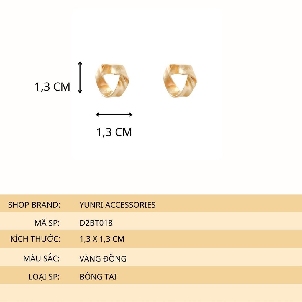 Bông tai nữ tròn cá tính Hàn Quốc phụ kiện trang sức dễ thương