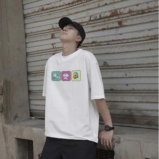 Áo Thun Unisex DORAEMON Cute Siêu Đẹp Tay Lỡ