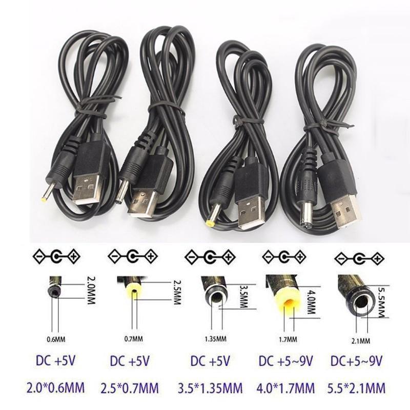 Dây Cáp Kết Nối USB Sang DC 2.0mm 2.5mm 3.5mm 4.0mm 5.5mm 5V DC