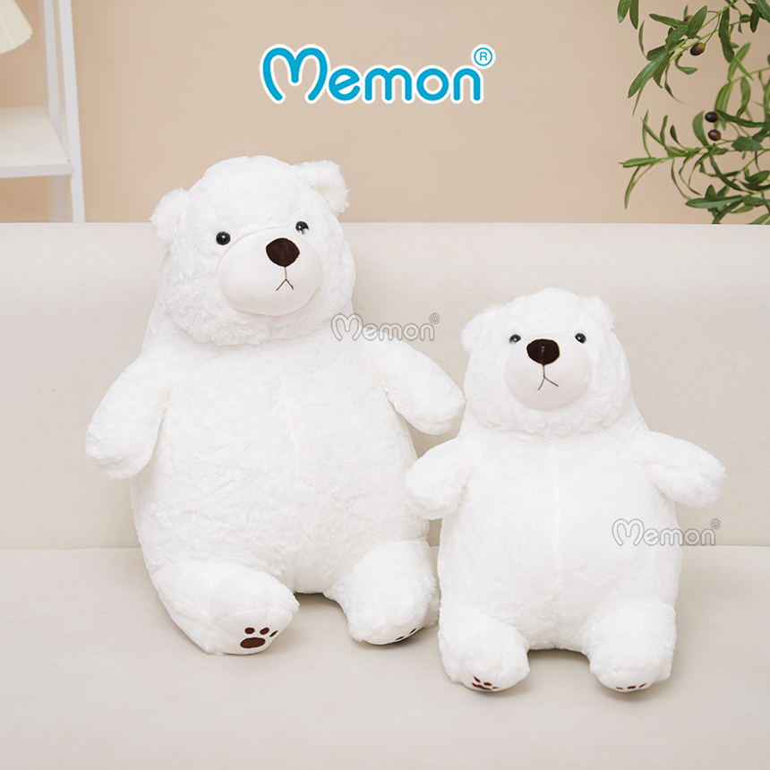 Gấu Bộ 3 Mẫu Thú Ngồi 35cm - 50cm Cao Cấp Memon