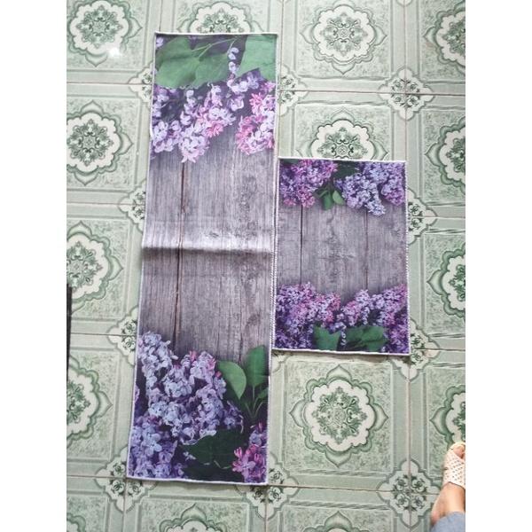 Thảm Bếp Bộ Đôi - Lót Chân Chống Trượt - SET 2 CÁI ĐẾ DÀY HÀNG CAO CẤP