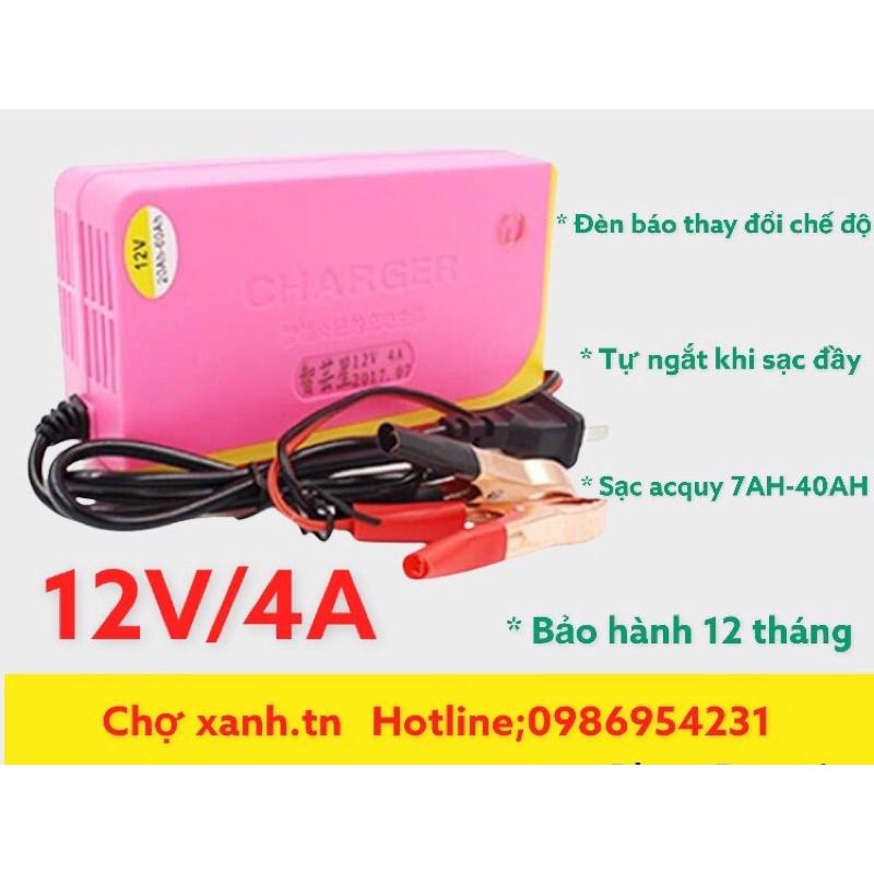 Sạc bình acquy 12v/4A tự ngắt khi sạc đầy