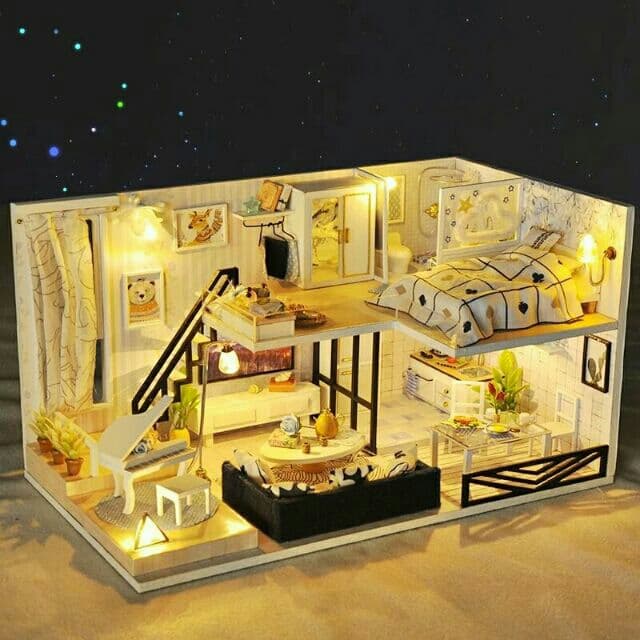Mô Hình Lắp Ghép DIY - Biệt Thự Light