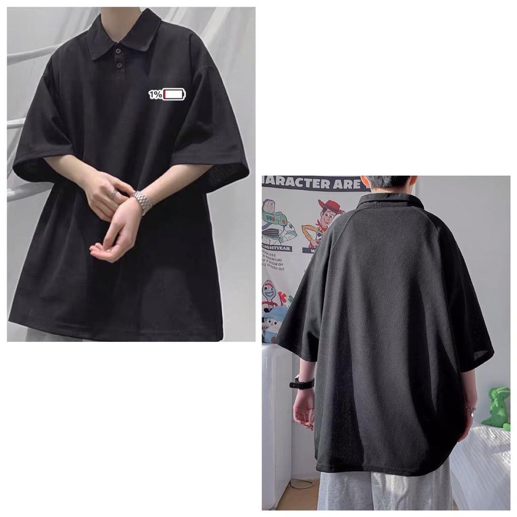 Áo polo thể thao vải tổ ong from đứng , Áo cổ trụ chất liệu vải tổ ong không co giãn , Hình thêu sắc nét
