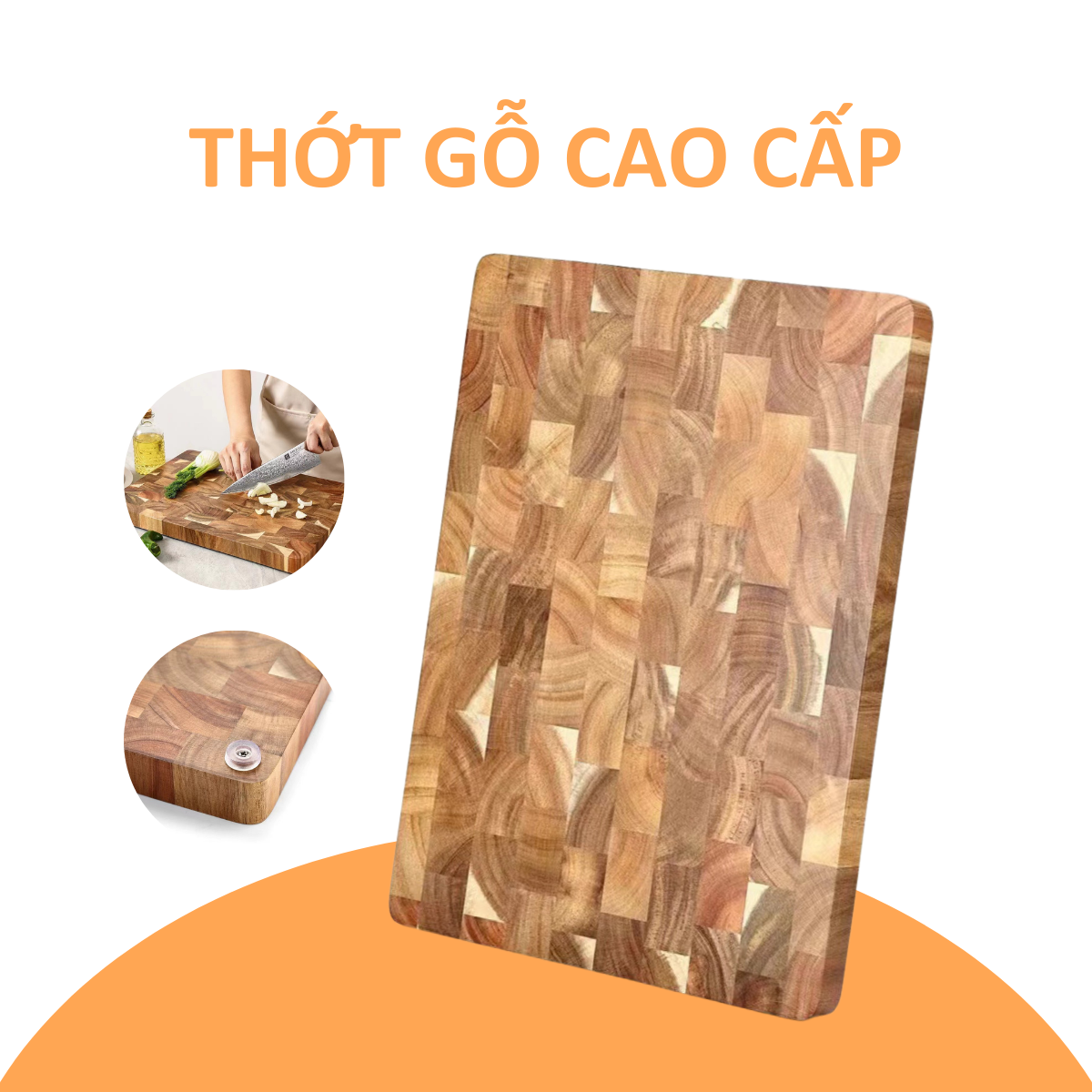 Thớt Gỗ nguyên khối chuyên dụng cho nhà bếp- K1650