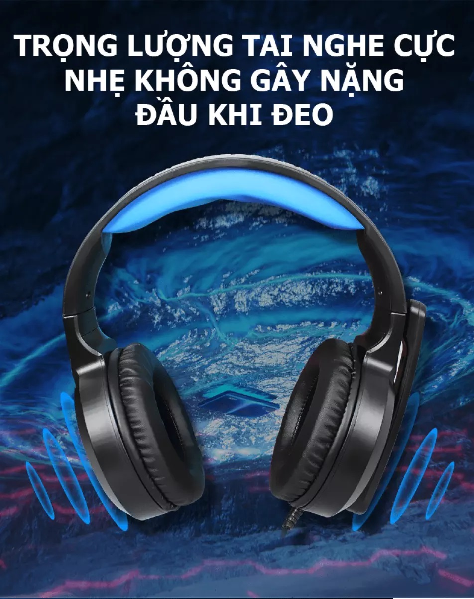 Tai nghe gaming A69 Đèn LED RGB có MIC dành cho game thủ