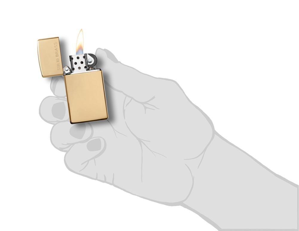 Bật Lửa Zippo Slim Solid Brass 1654B