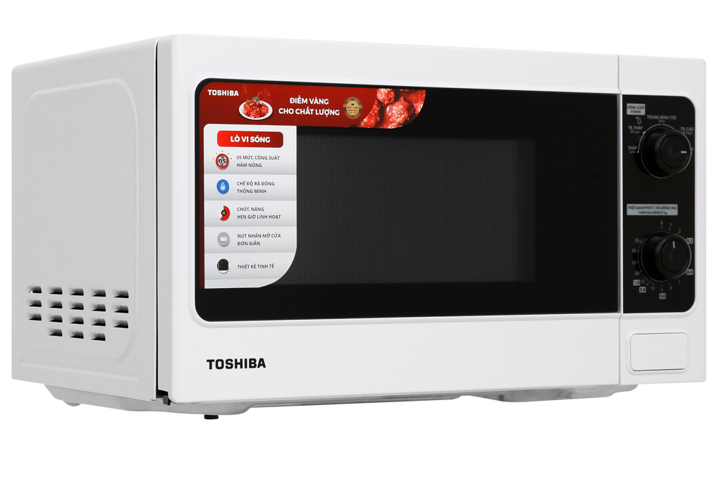 Lò vi sóng Toshiba 20(W1) - Dung tích 20 lít - Khoang lò thép không gỉ - có đèn trong khoang - Hâm, rã đông, nấu - Sản xuất Thái Lan - Hàng chính hãng