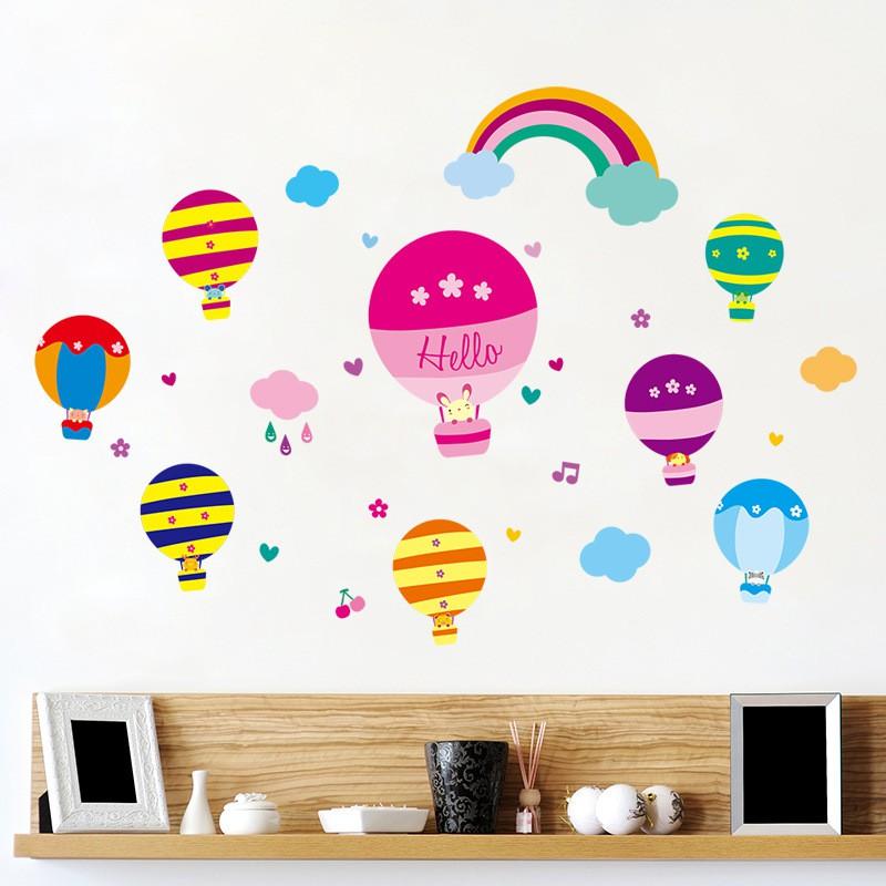 Decal dán tường khinh khí cầu 01