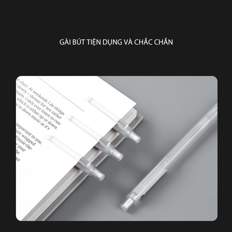 Bút chì kim bấm thân bút trong suốt 0.5mm có đầu tẩy 14001D GuangBo.