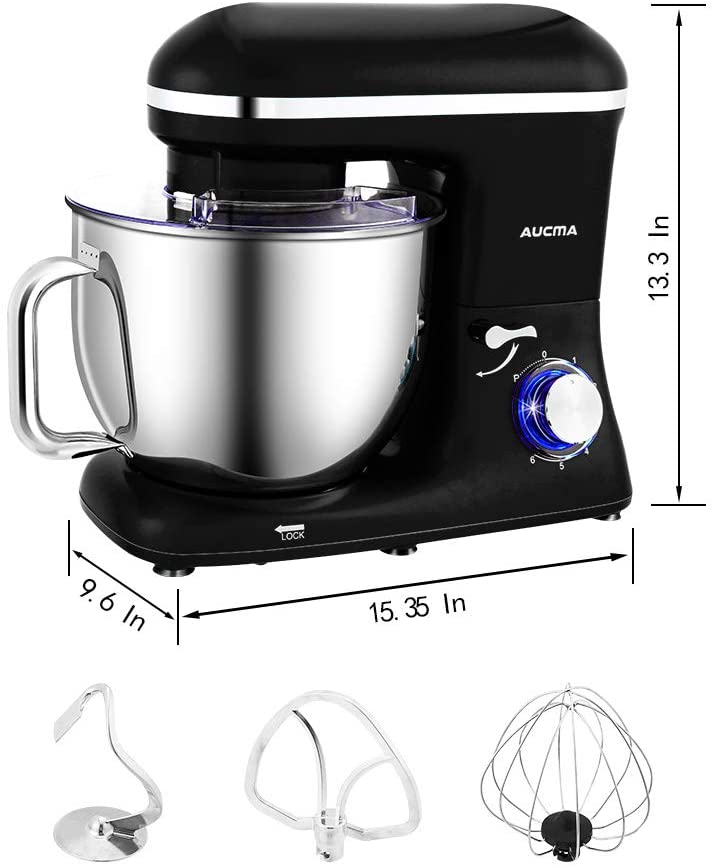 Máy nhào bột Aucma 7L 1400W - Hàng xuất Mỹ và Châu Âu - Chính hãng nhập khẩu