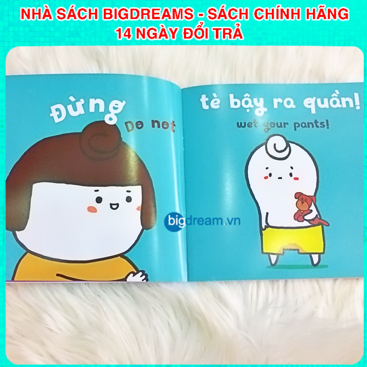 BẢN MỚI SONG NGỮ Miu Bé Nhỏ Đừng Tè Bậy Nhé! Phần 1 Ehon Kĩ Năng Sống Cho Bé 1-6 Tuổi Miu miu tự lập hiểu chuyện