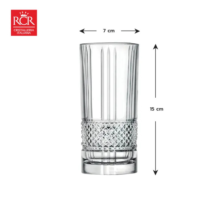 Ly Thuỷ Tinh Pha Lê Ý RCR - Brillante HB Tumbler 370ml