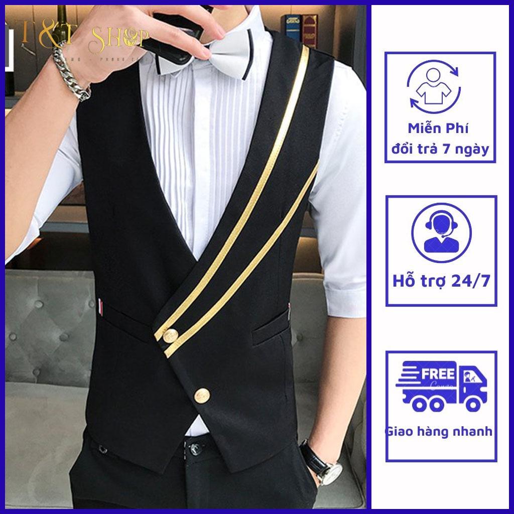 Áo Gile vạt chéo chất vải Tuytsi mỏng tôn Form, không phai màu, không nhăn mã mã- H54