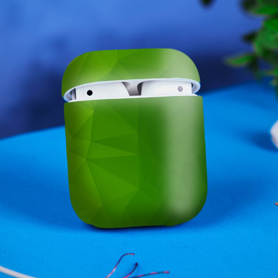 Miếng dán skin chống bẩn cho tai nghe AirPods in hình Vân kim cương - BG0046 (bản không dây 1 và 2