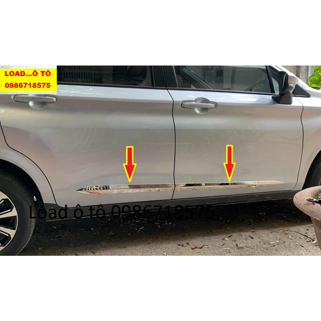 Ốp Nẹp Sườn Xe Toyota Veloz, Avanza 2022-23 Mẫu INox Mạ Crom Sáng Bóng