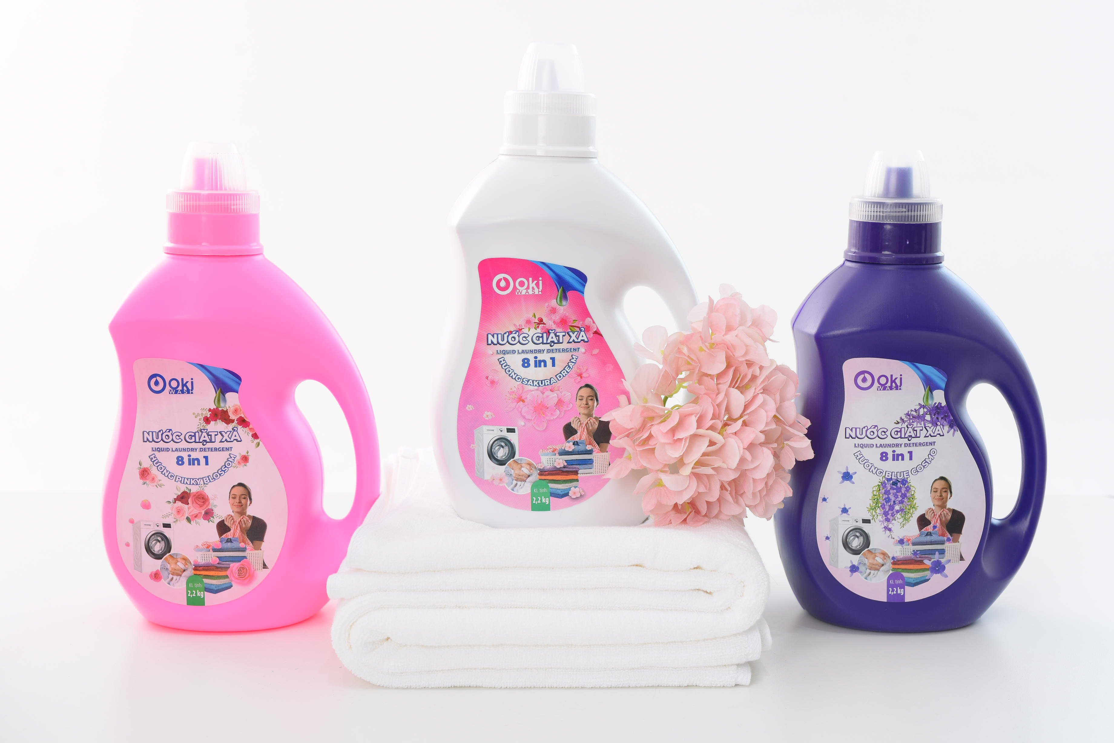 Nước giặt xả Hương SAKURA DREAM 2.2kg Oki wash