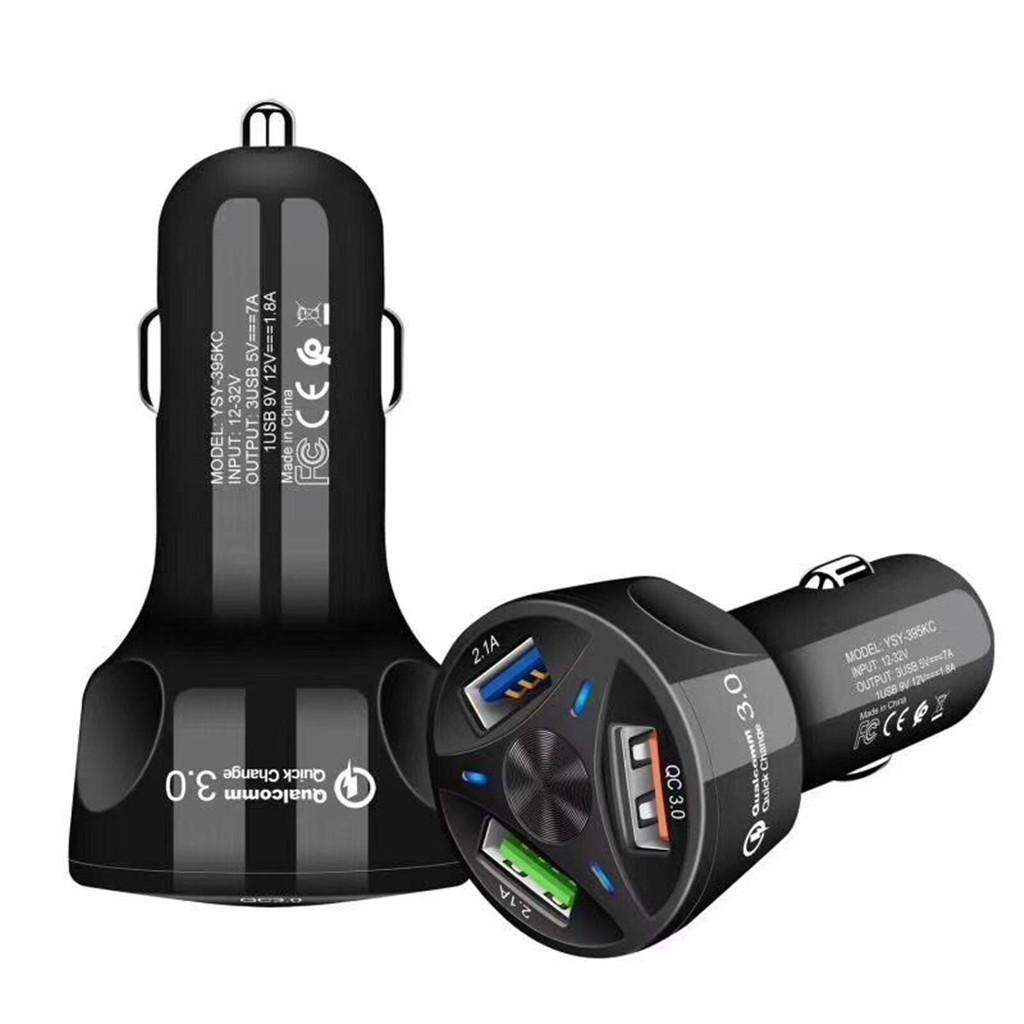 Quick Fast Car Charger QC3.0 USB 3 Ports Car Charger Fast Charging Universal