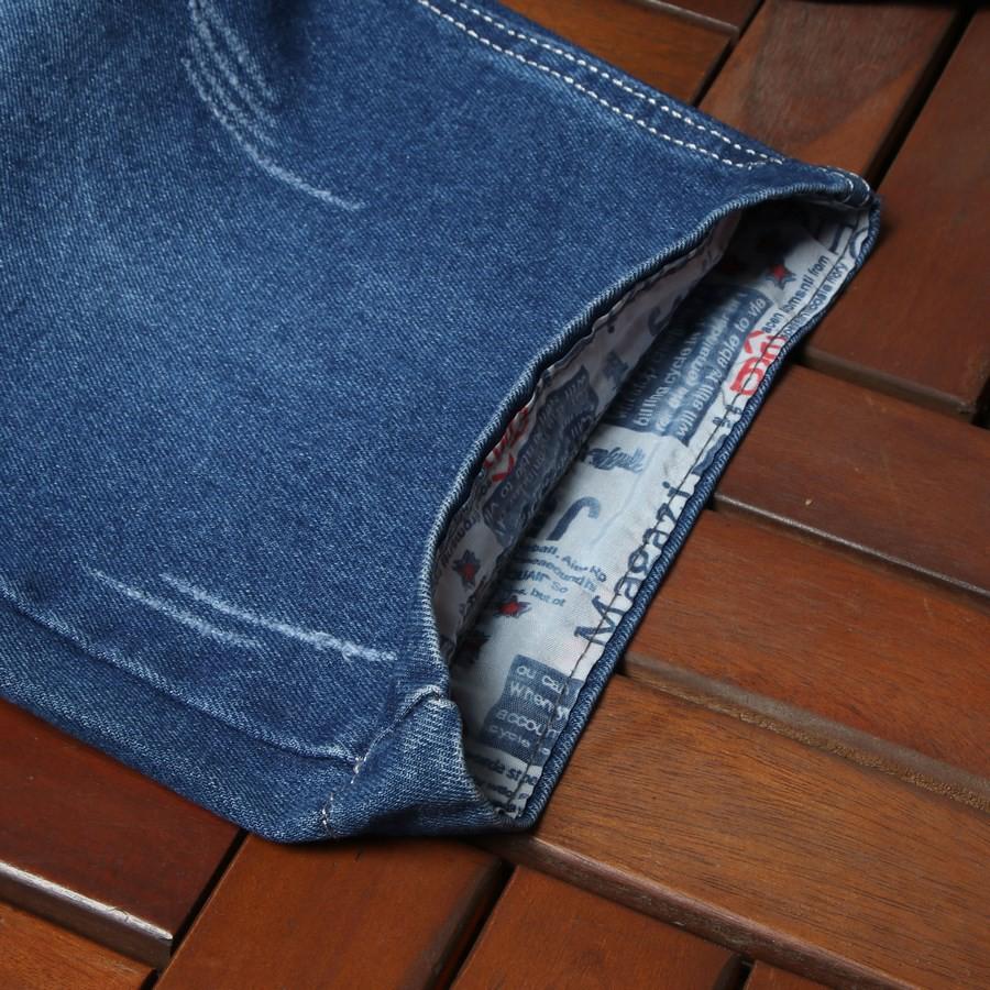Quần short jean nam xanh cào xước GN37 Gấu Nâu