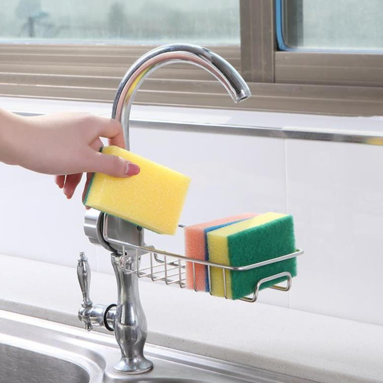 Giá Treo Vòi Inox Để Đồ Giẻ Rửa Chén Bát