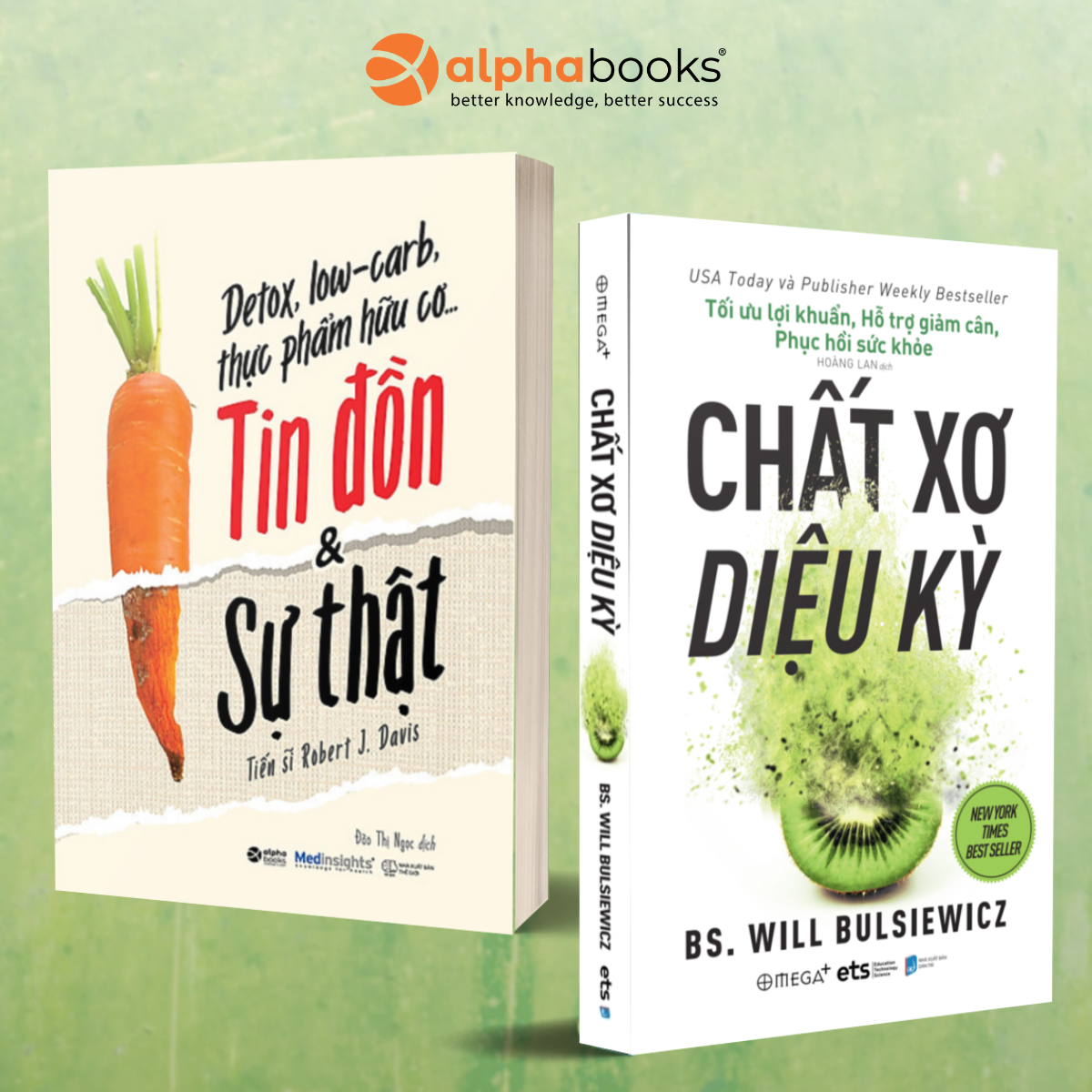 Combo Chất Xơ Diệu Kỳ + Detox, Low-Carb, Thực Phẩm Hữu Cơ…Tin Đồn &amp; Sự Thật (Bộ 2 Cuốn) (AL)