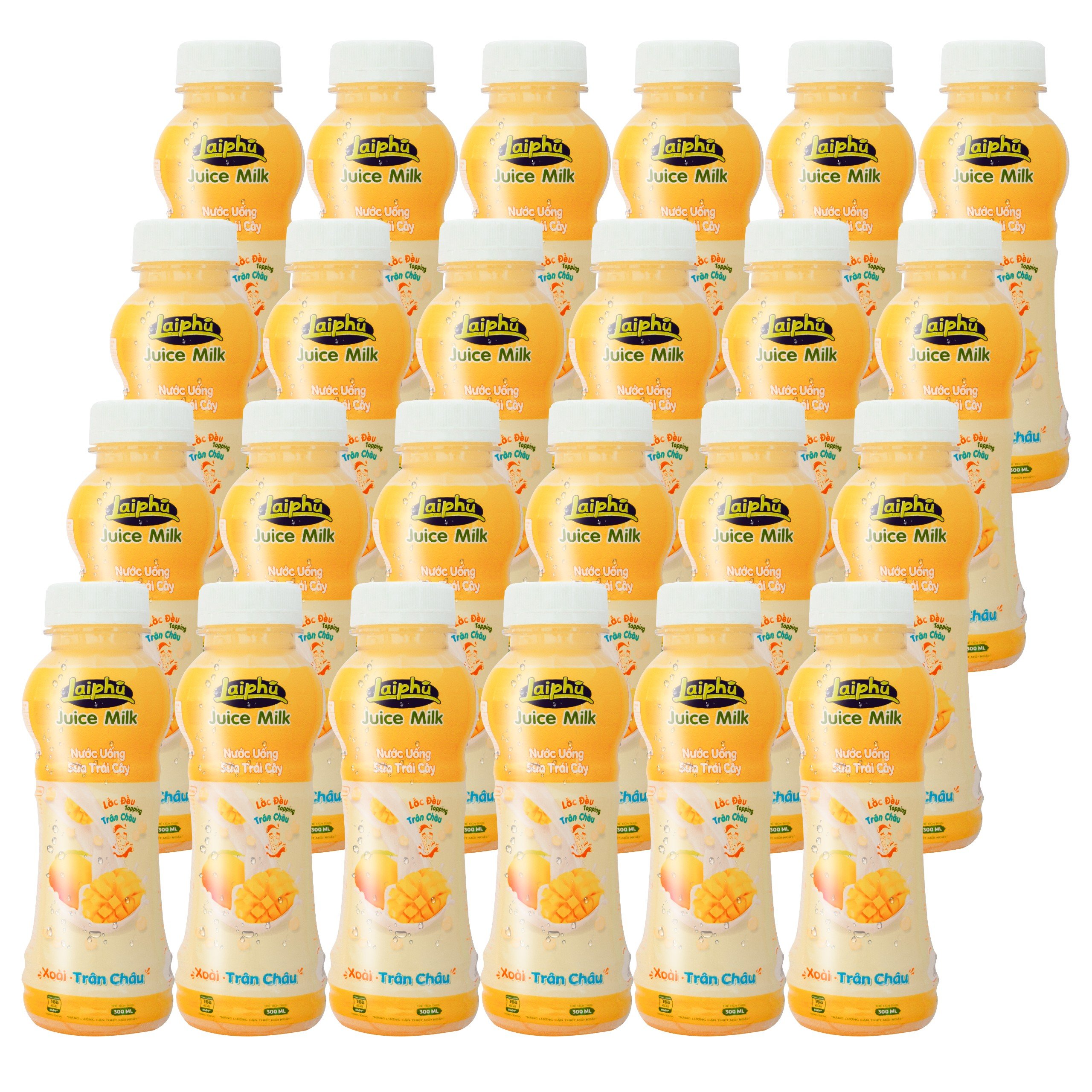 Sữa Trái Cây Xoài Trân Châu Lai Phú Chai 300ml - Thùng 24 Chai