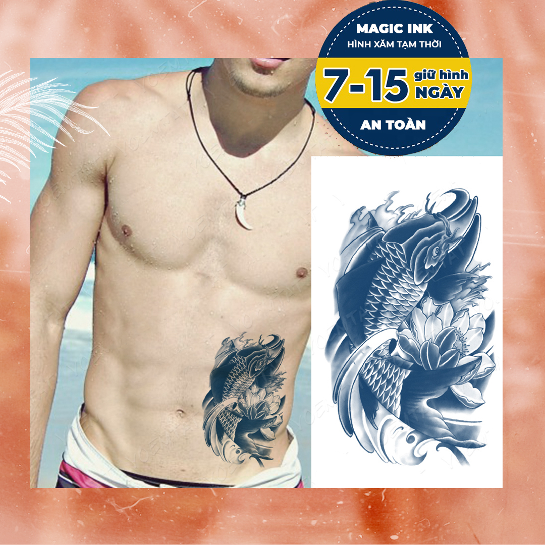 Hình xăm dán tạm thời 15 ngày Magic Ink - mz175 - xăm giả đẹp &amp; ngầu y xăm thật, chống nước 100%