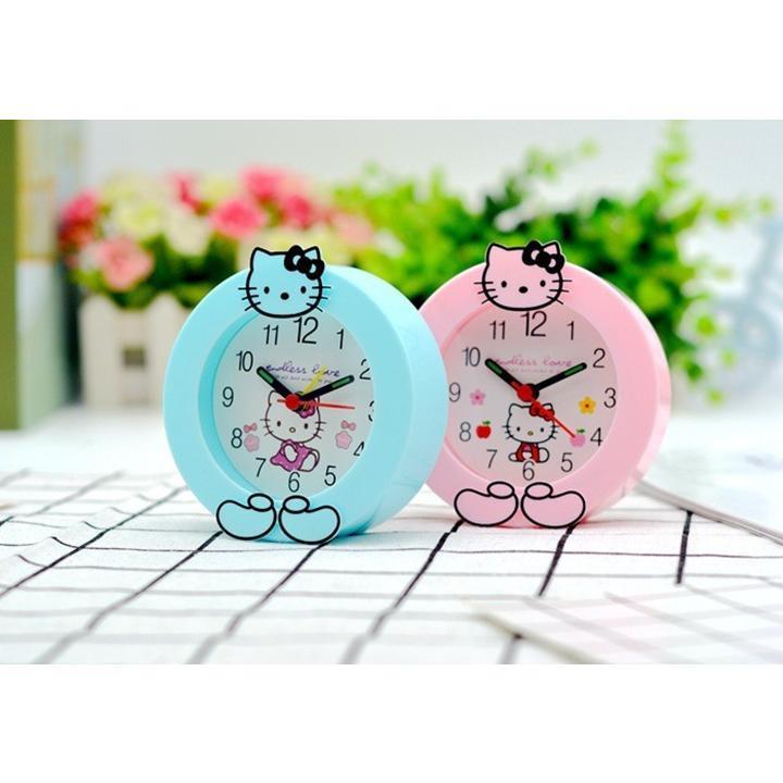 Đồng Hồ Báo Thức Để Bàn Mini Hello Kitty Làm quà tặng sinh nhật cho bé