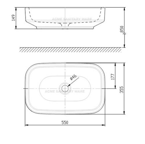 Chậu rửa Lavabo đặt bàn IDS Clear American Standard  WP-F626