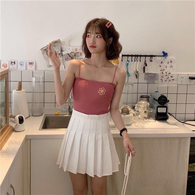 Áo len croptop cổ uy sa sả