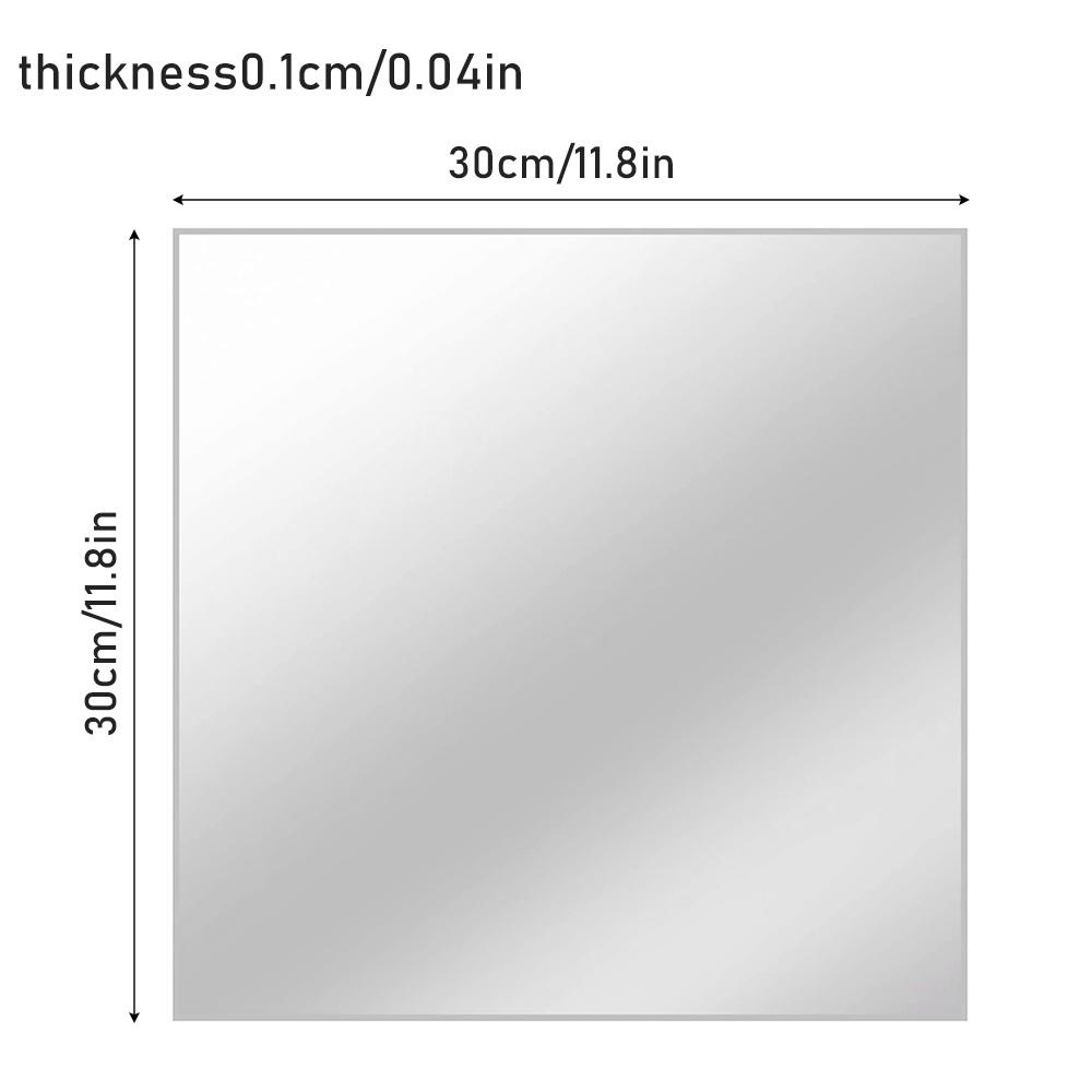 Tấm giả gương 3D dán trang trí nghệ thuật, đồ trang trí nhà 30 * 30 * 0,2CM với keo dính