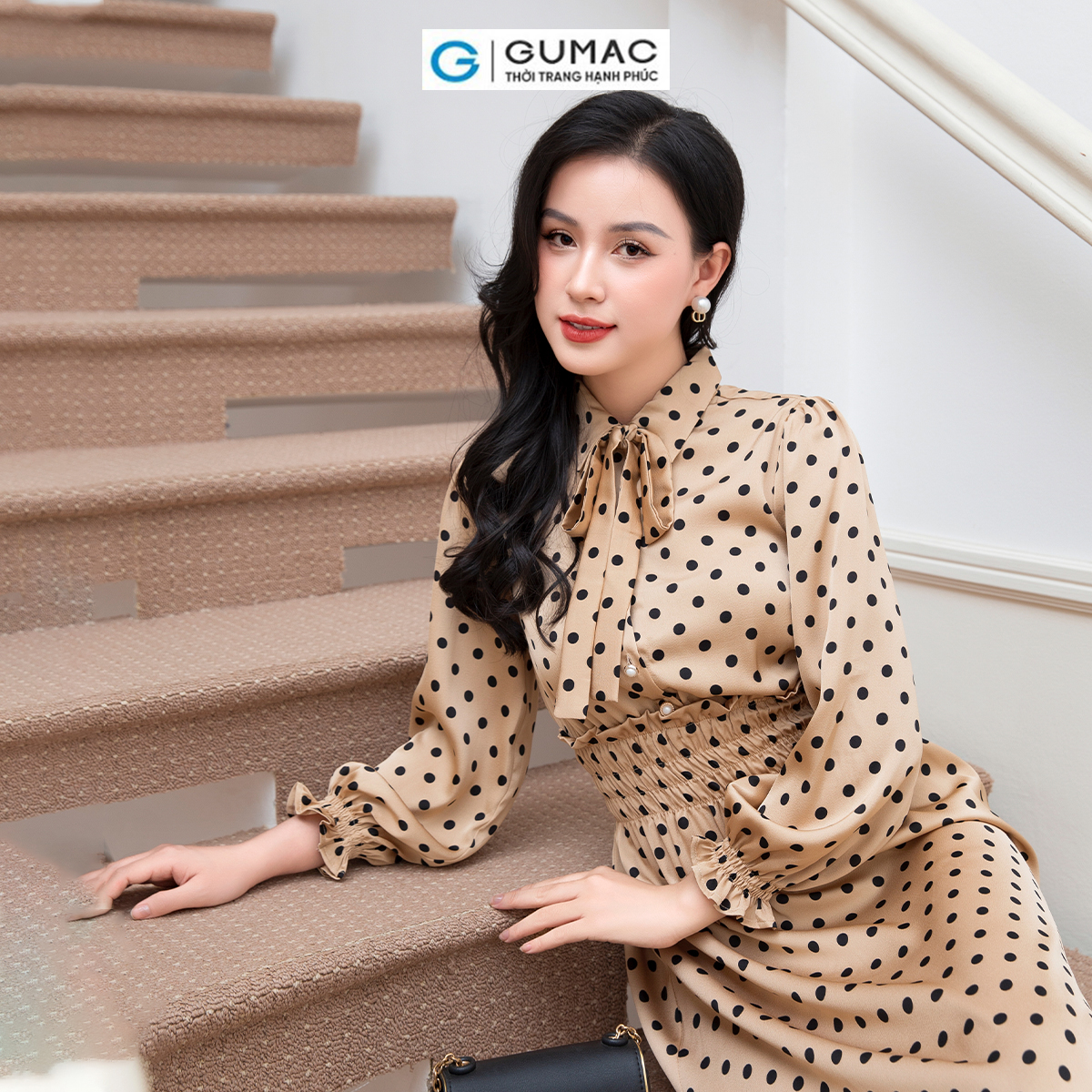 Đầm bo chun eo GUMAC DD10001