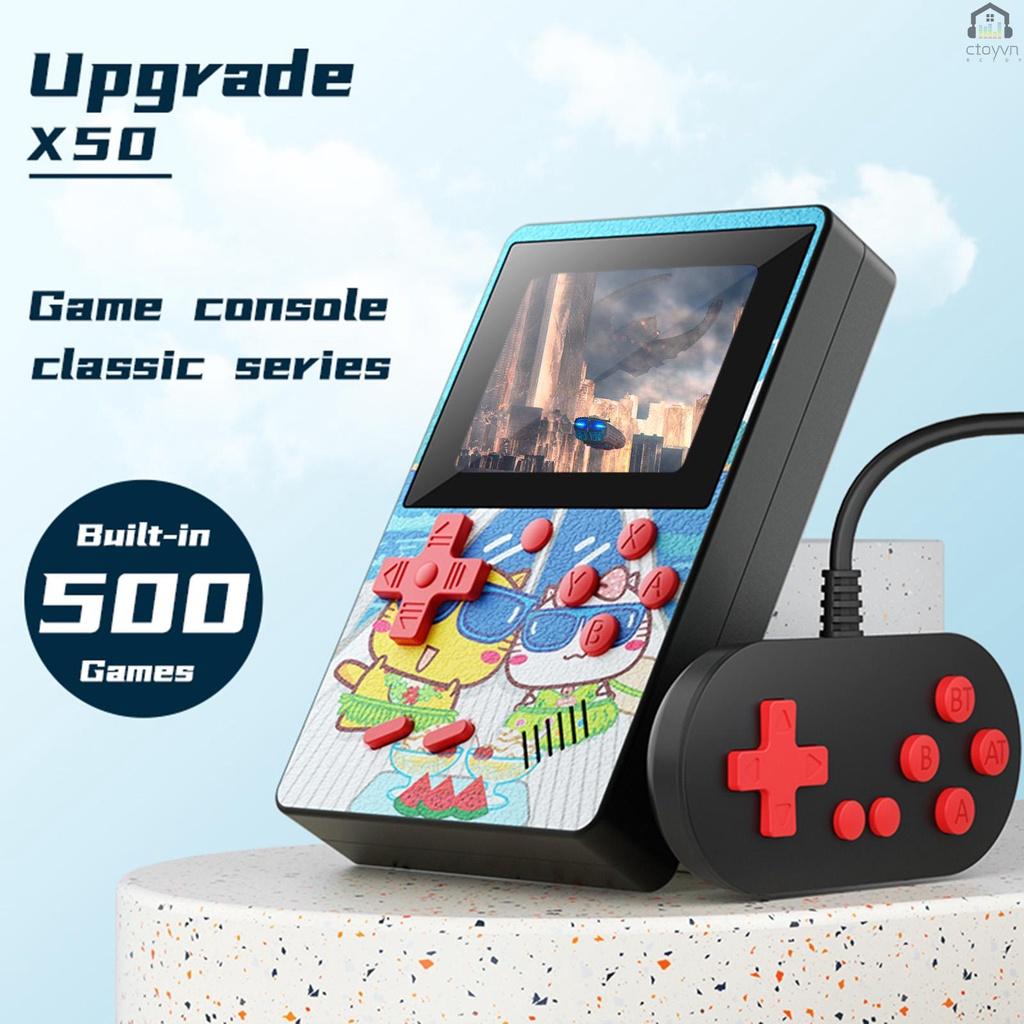 Máy chơi game cầm tay X50 2.6 Inch tích hợp 500 trò chơi điện tử 350mAh