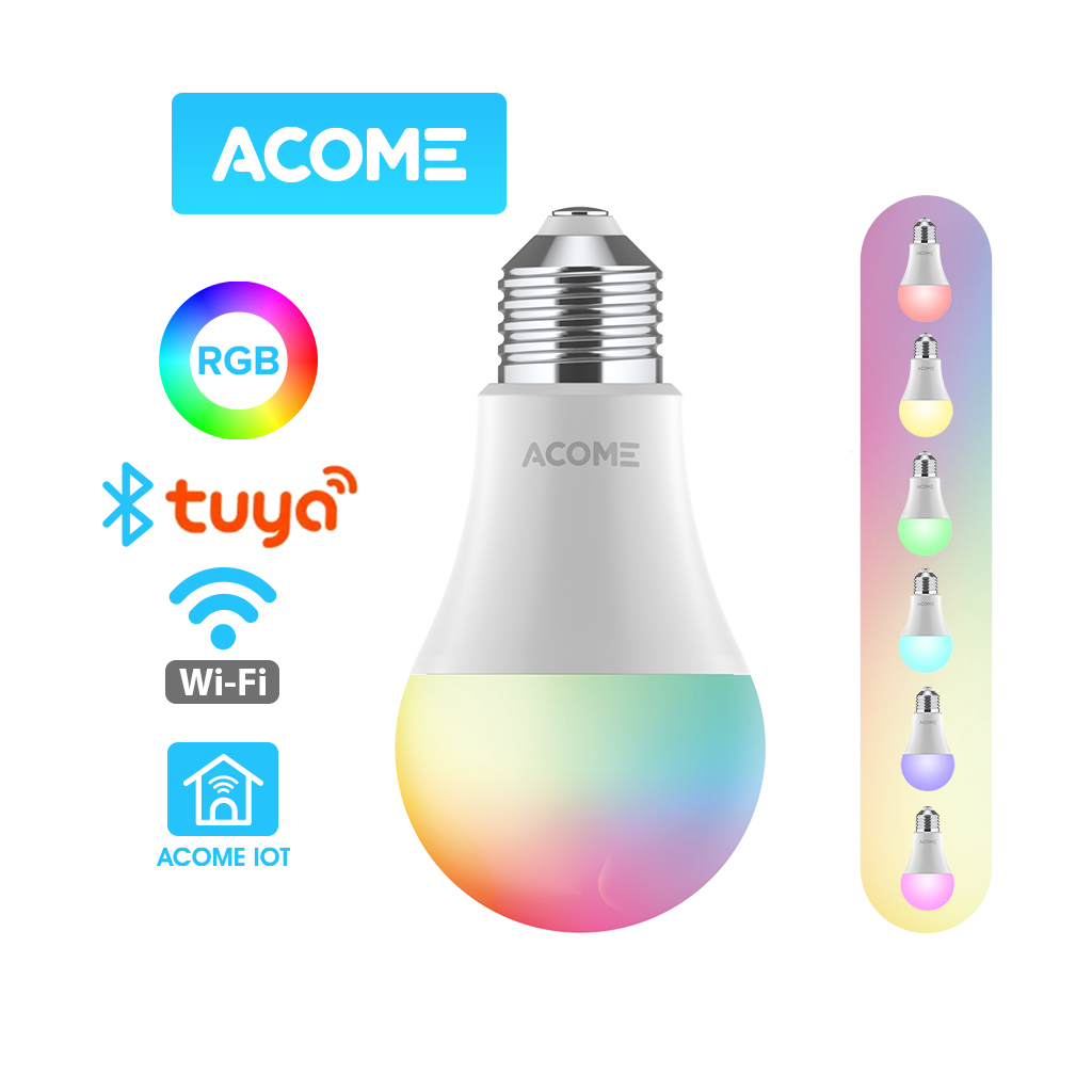 Bóng Đèn LED 16 Triệu Màu Thông Minh Acome AL01 Điều Chỉnh Độ Sáng Trải Nghiệm Mới Lạ Công Suất 9W/12W